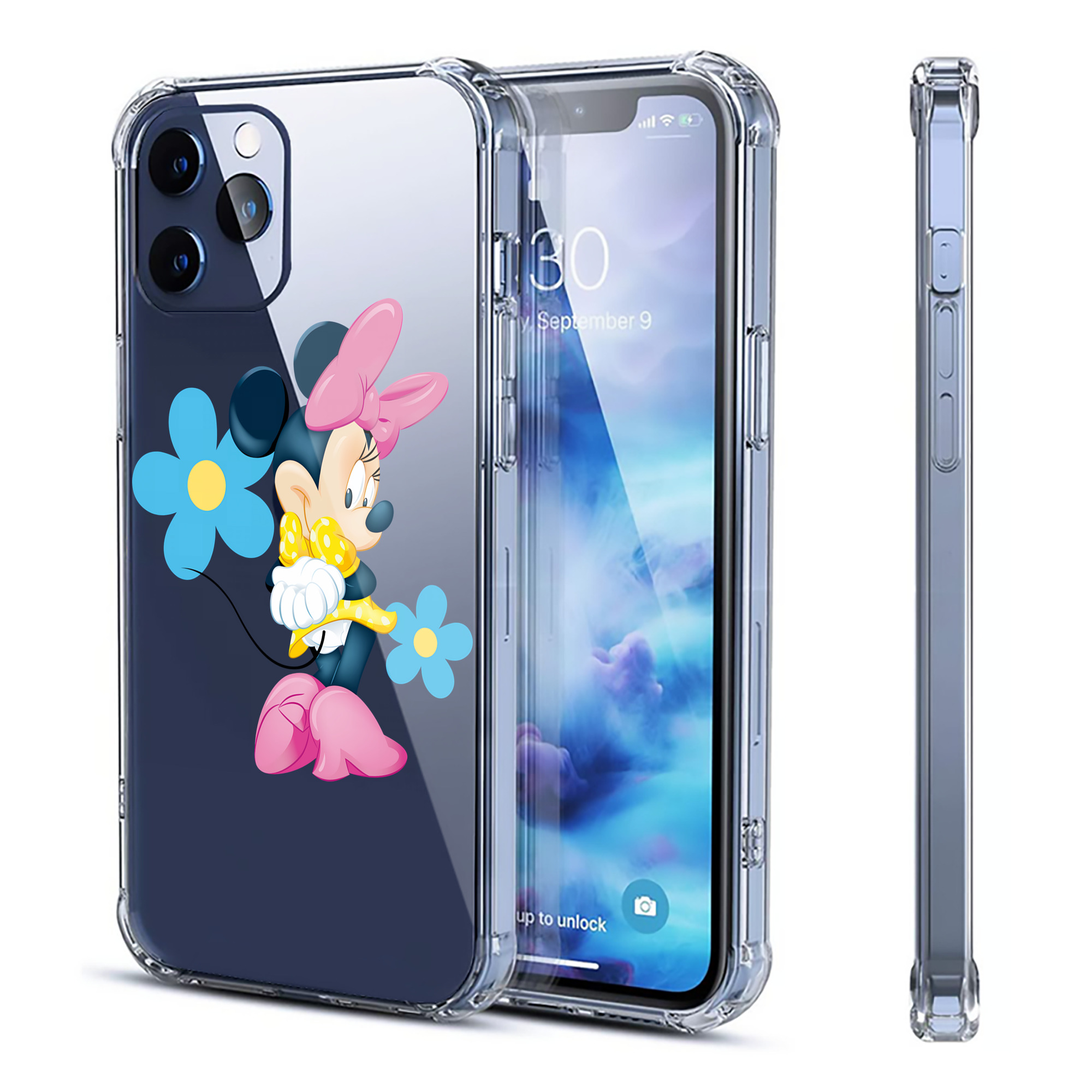 （画像用） ミッキーマウス Mickey Mouse 【iPhone 12シリーズ対応】透明スマホケース（クリアソフトケース）
